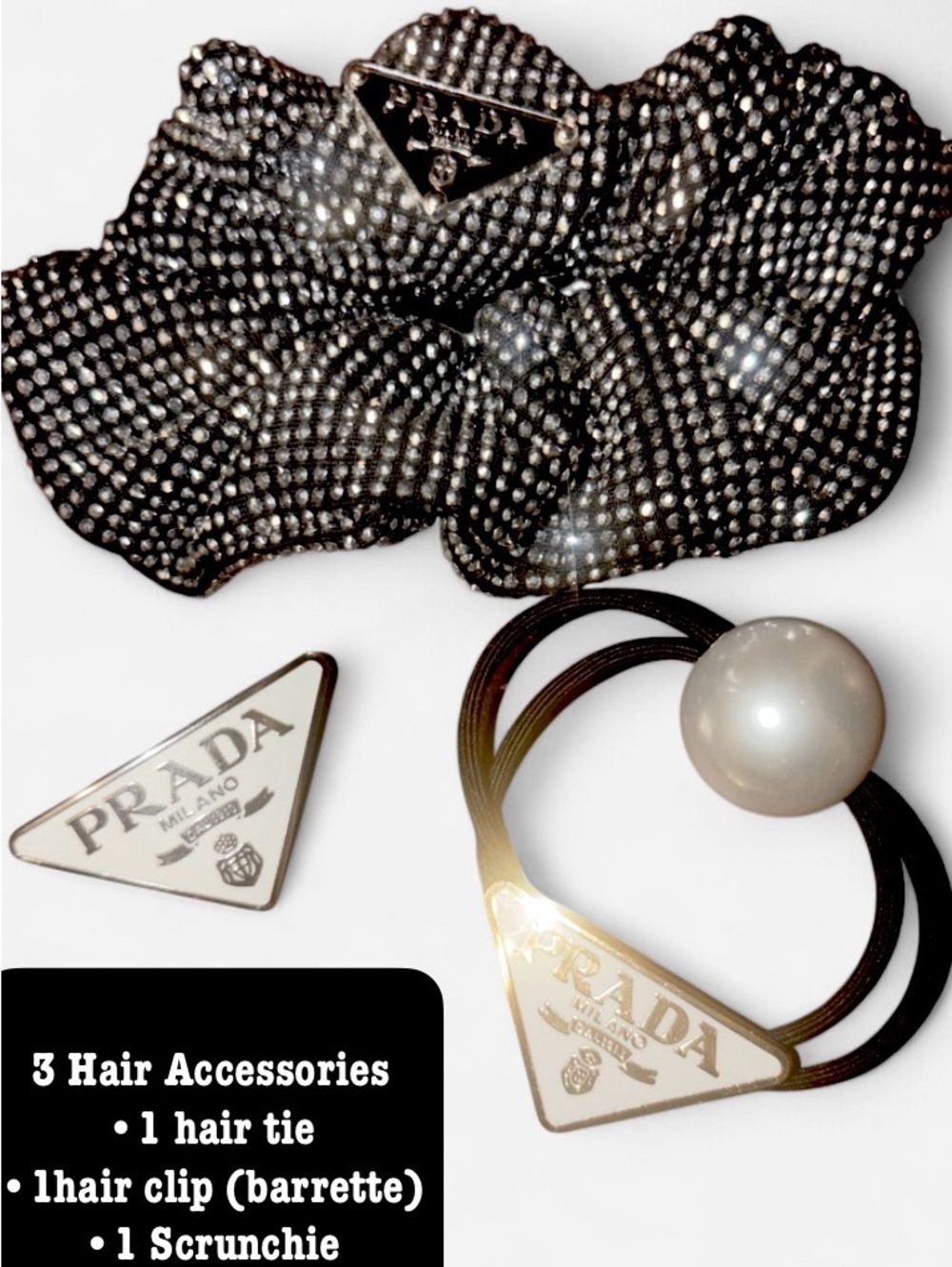 🆕 3PC BUNDLE [ HAIR ACCESSORIES ] ! (Scrunchie, barrette/clip, elastic/tie)